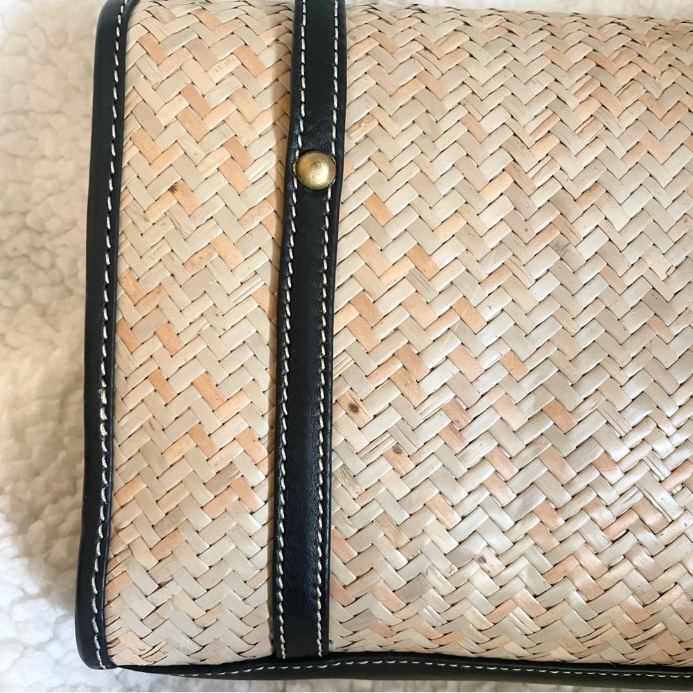 NWT Sophia Visconti Leather/Straw Shoulder Bag - Picture 5 of 11